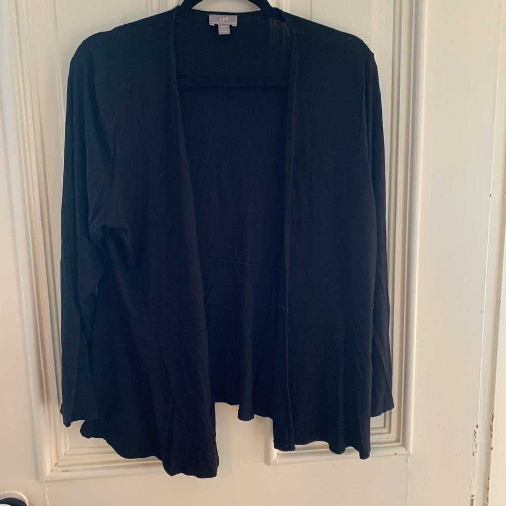 SHOP CLOSING! 💙 J Jill cardigan large petite with small ruffle waist to bottom